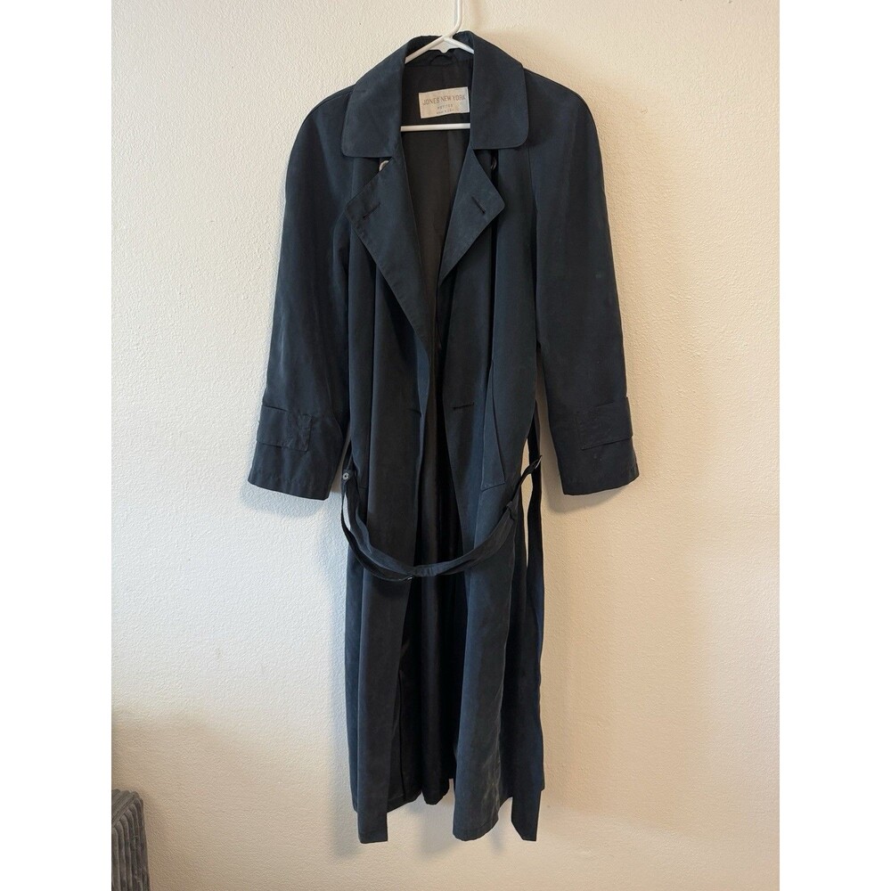 Jones New York Women’s Petite Trench Raincoat Blue Grey (Size Unknown)